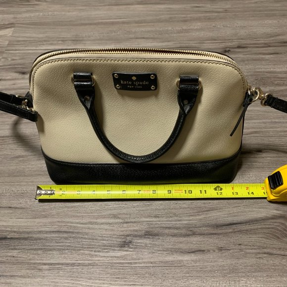 Kate Spade | Women's Two Tone Leather Satchel Purse Handbag - Picture 10 of 13